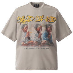 Saint Michael Pray for Children Movie Distressed Print T-Shirts