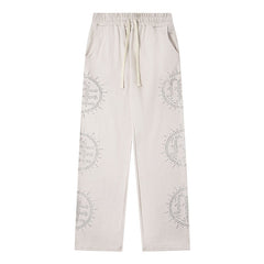 Rhinestone-Emblazoned Logo Pants