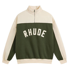 RHUDE Contrast Varsity Cotton Sweatshirt