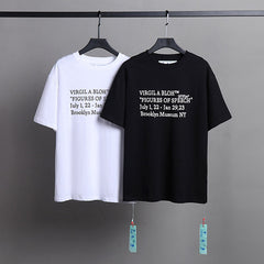 OFF WHITE Creative Letter Arrow Pattern T-Shirts