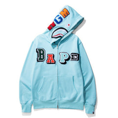 BAPE Multi Fonts Shark Full Zip Hoodies