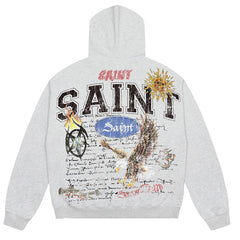 SAINT MICHAEL Cartoon Pattern Printed Hoodies