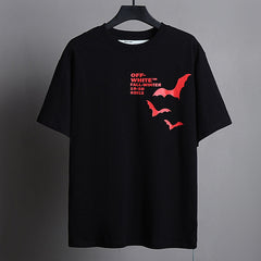 OFF WHITE Flying Bird Letter Pattern T-Shirt