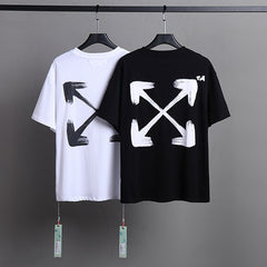 OFF WHITE Creative Letter Arrow Pattern T-Shirts