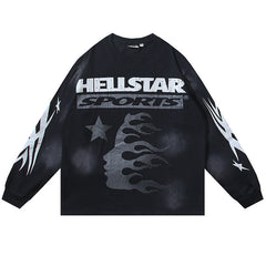 Hellstar Studios Classic Print Long Sleeve Tee