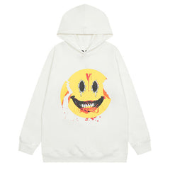 VLONE Broken smiley face pattern Hoodies