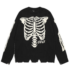 Saint Michael Skull Bones Skeleton Sweaters