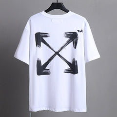 OFF WHITE Creative Letter Arrow Pattern T-Shirts