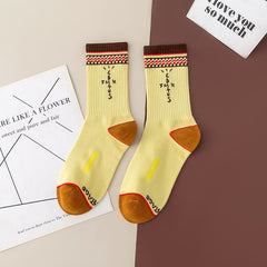 Letter sports and casual socks 2pcs