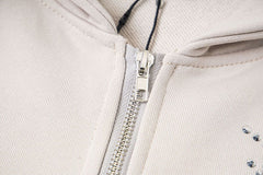 Rhinestone-Emblazoned Logo Hoodie