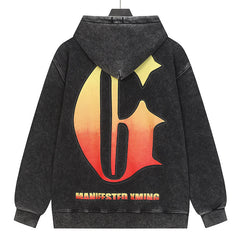 Godspeed Skull Pattern Printed Hoodie