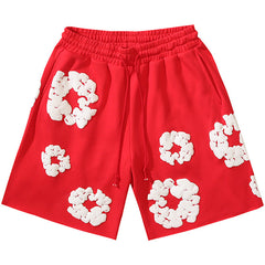 Denim Tears Cotton Wreath Sweat Shorts Red