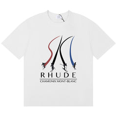 RHUDE Chamonix Mont-Blanc Printed T-Shirt