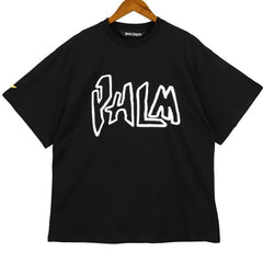 Palm Angels Garment Dye Graffiti Flames Tee