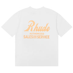 RHUDE Authorized Slogan Letters Printed T-Shirt