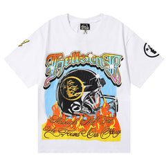 Hellstar Letter Printed T-Shirt White