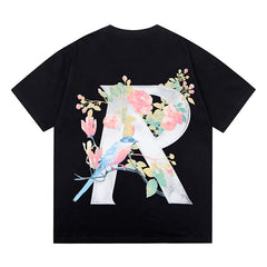 REPRESENT Floral Flower Initial T-Shirt