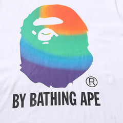 Bape A Bathing Ape Rainbow Big Ape Head Tee